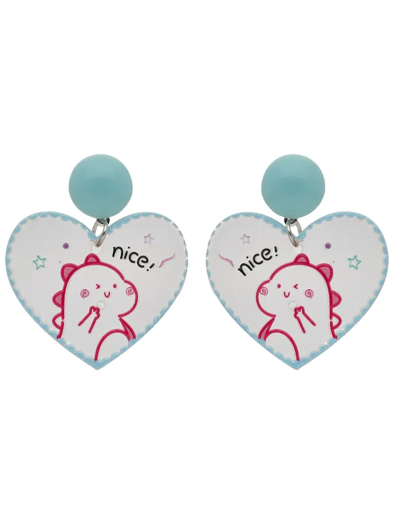 Western Dangler Earrings in Rhodium finish - CNB21158