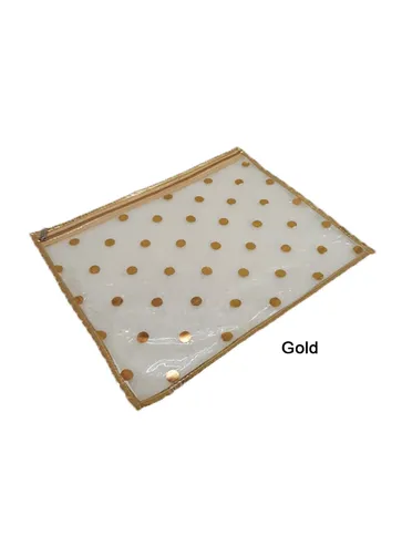PVC Transparent Single Saree Cover with Dotted Print - SC-17