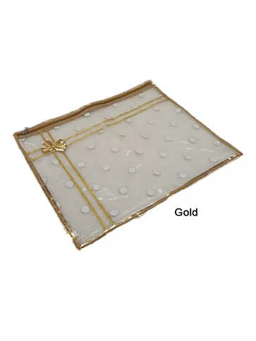 PVC Transparent Single Saree Cover with Dotted Print - SC-19