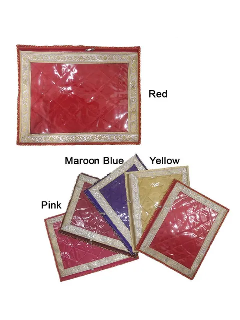 PVC Transparent Single Saree Cover with Satin Material - SC-29 (A)