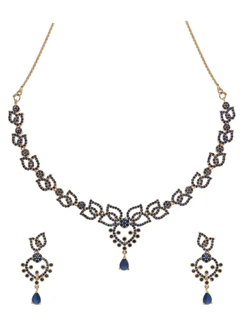 AD / CZ Necklace Set in Gold finish - ADND6