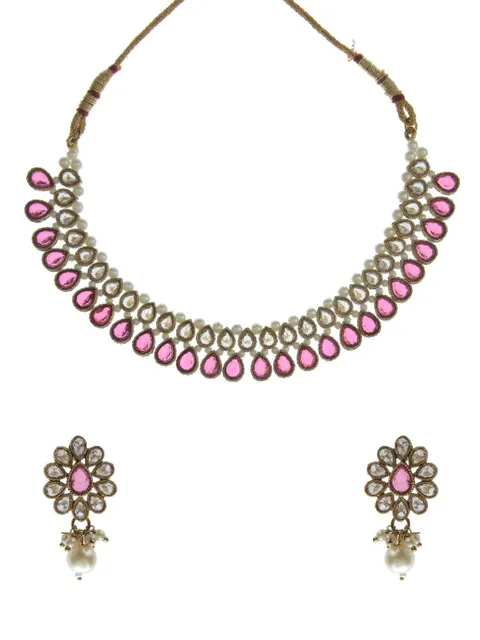 Antique Necklace Set in Mehendi finish - S32974