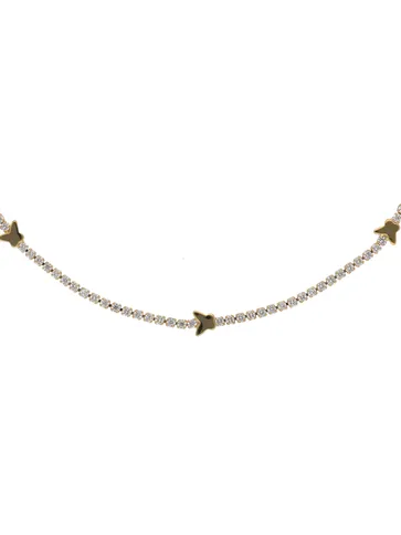AD / CZ Necklace in Gold finish - CNB4637