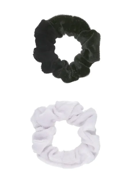 Plain Rubber Bands in Black & White color - BHE4994