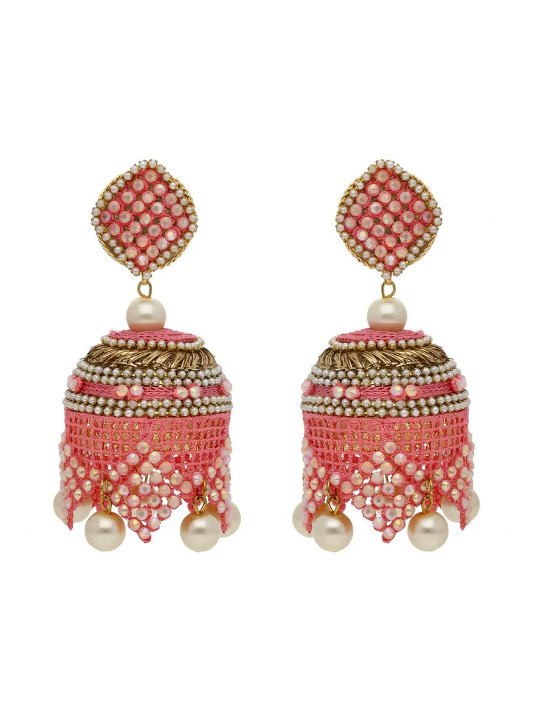 Traditional Jhumka Earrings in Gold finish - CNB21755