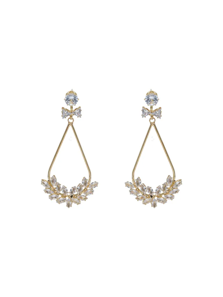 AD / CZ Earrings in Gold finish - CNB21900
