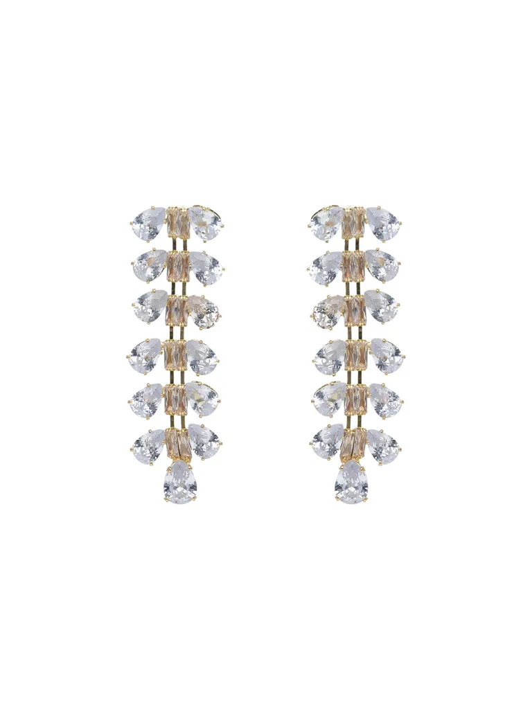 AD / CZ Earrings in Gold finish - CNB21634