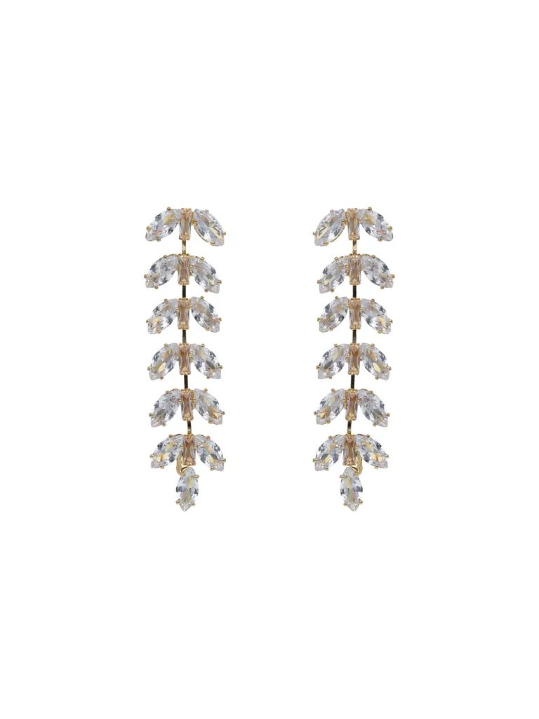AD / CZ Earrings in Gold finish - CNB21636