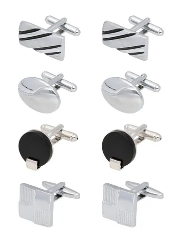 Cufflinks in Assorted color and Rhodium finish - CNB21607