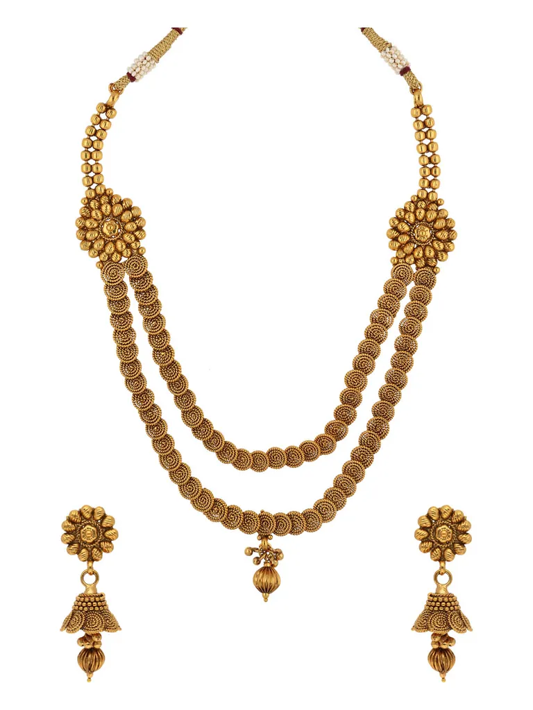 Antique Necklace Set in Gold finish - CNB23158