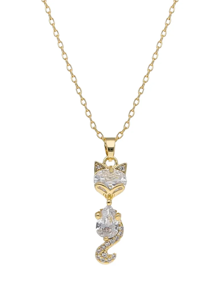Western Pendant with Chain in Gold finish - CNB22457