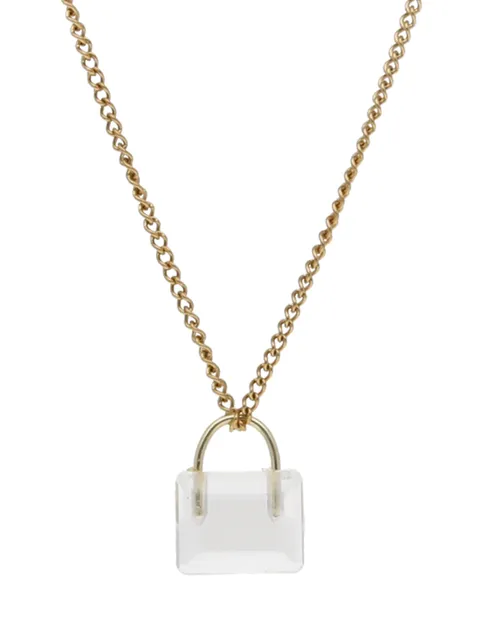 Western Pendant with Chain in Gold finish - CNB22497