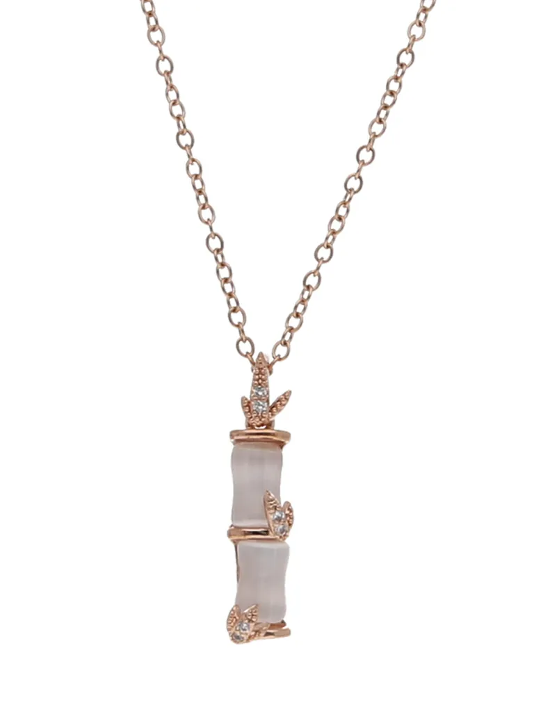 Western Pendant with Chain in Rose Gold finish - CNB22513