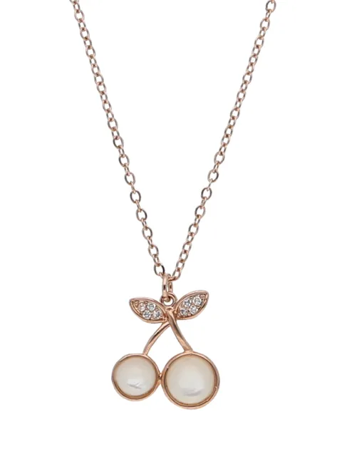 Western Pendant with Chain in Rose Gold finish - CNB22544