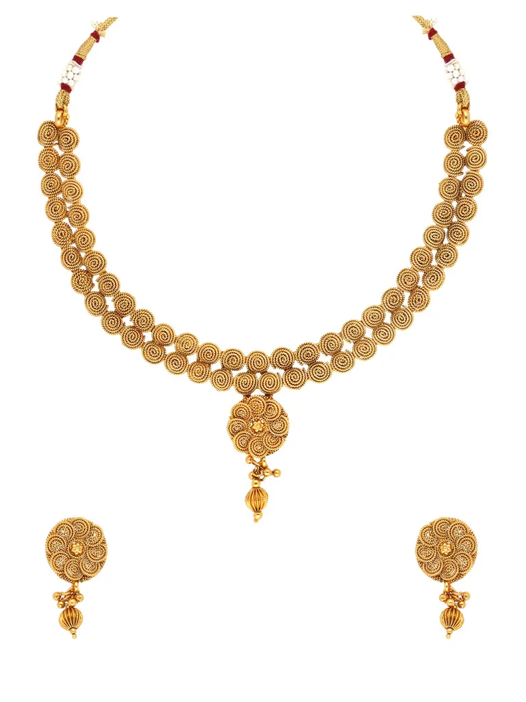 Antique Necklace Set in Gold finish - AMN2
