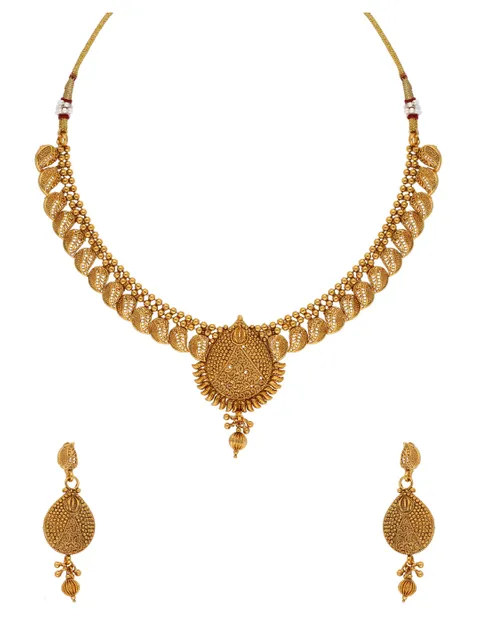 Antique Necklace Set in Gold finish - AMN18