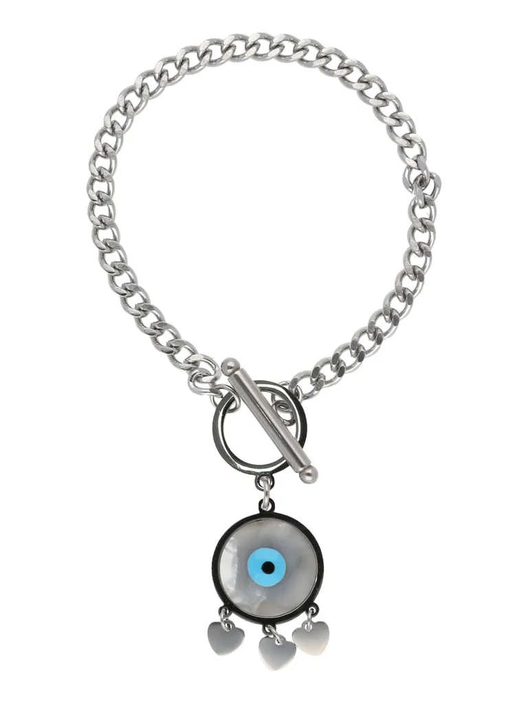 Evil Eye Bracelet in Rhodium finish - CNB23709
