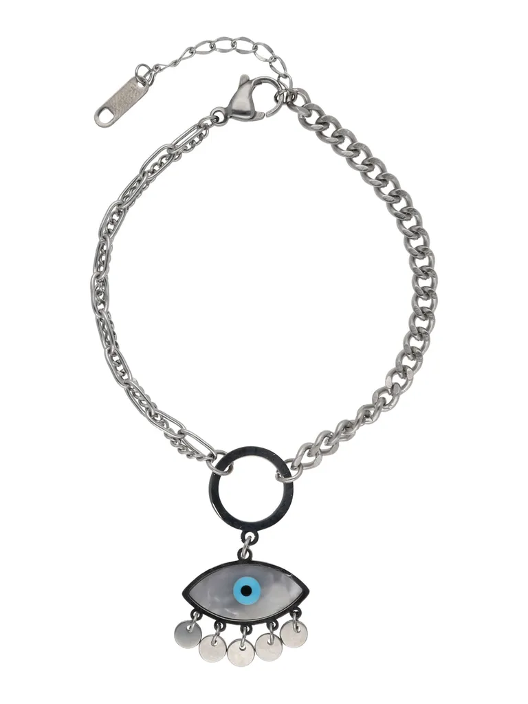 Evil Eye Bracelet in Rhodium finish - CNB23708