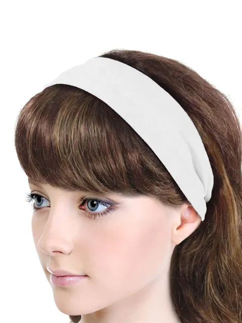 Plain Hair Belt in White color - CNB5965