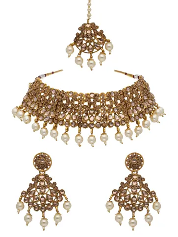 Traditional Necklace Set in Gold finish - STU5209
