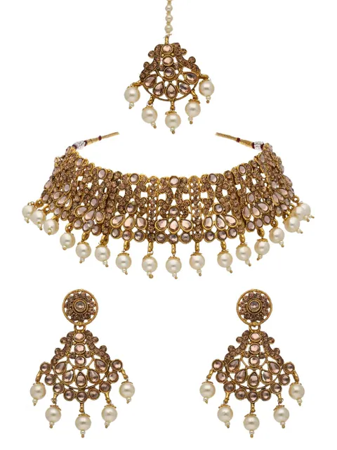 Traditional Necklace Set in Gold finish - STU5209