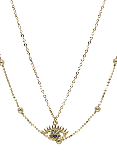 Evil Eye Pendant with Chain in Gold finish - CNB24274