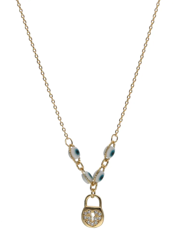 Evil Eye Pendant with Chain in Gold finish - CNB24286