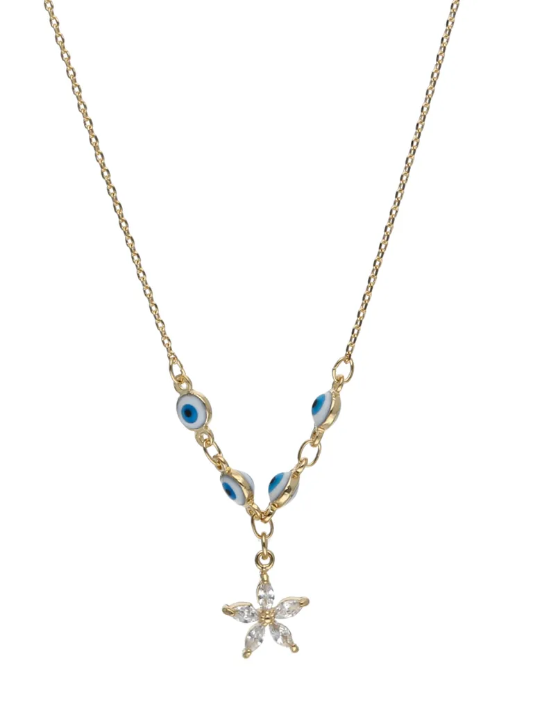 Evil Eye Pendant with Chain in Gold finish - CNB24289