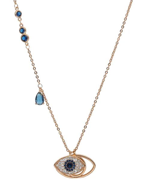Evil Eye Pendant with Chain in Rose Gold finish - CNB24297
