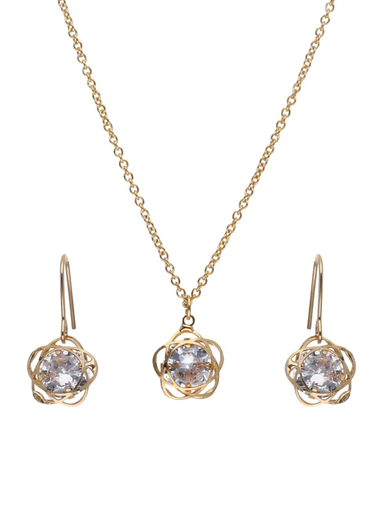 AD / CZ Pendant Set in Gold finish - CNB24196