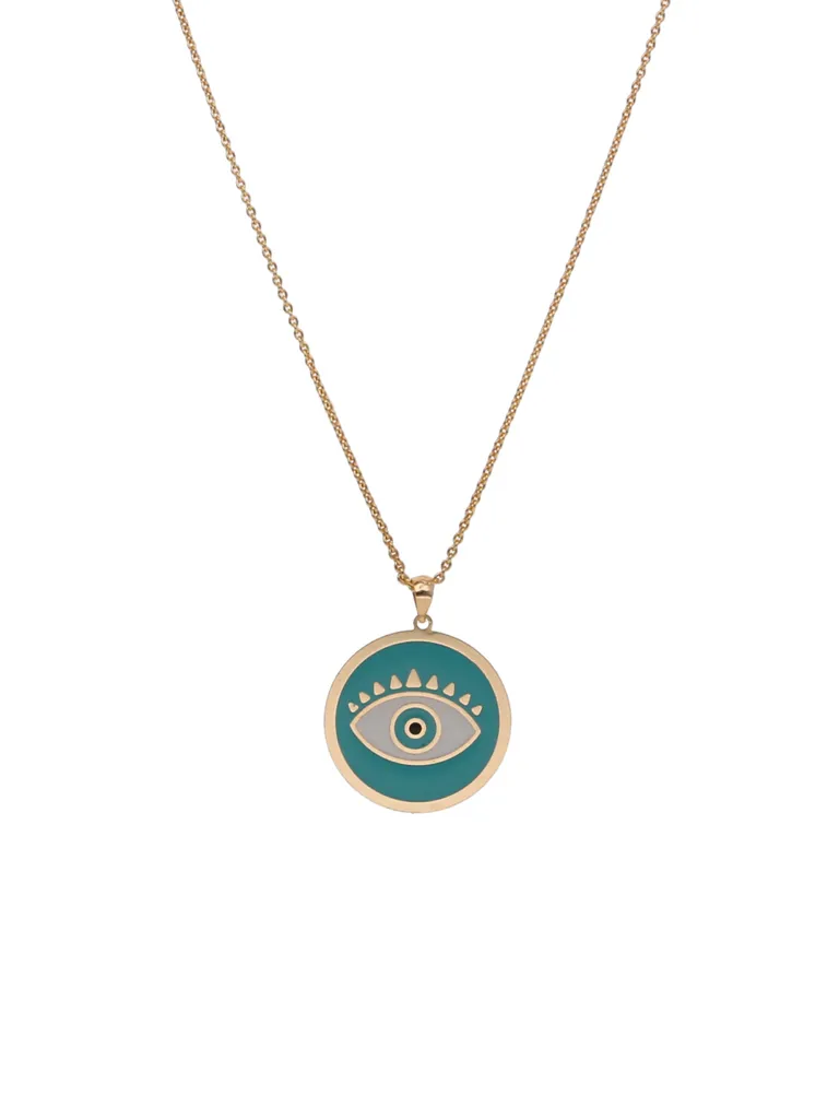 Evil Eye Pendant with Chain in Gold finish - CNB24350