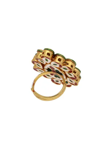 Kundan Finger Ring in Gold finish - CNB24492