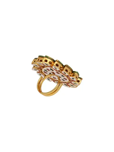 Kundan Finger Ring in Gold finish - MCD15