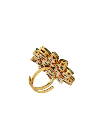 Kundan Finger Ring in Gold finish - CNB24499