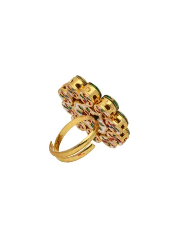 Kundan Finger Ring in Gold finish - CNB24500