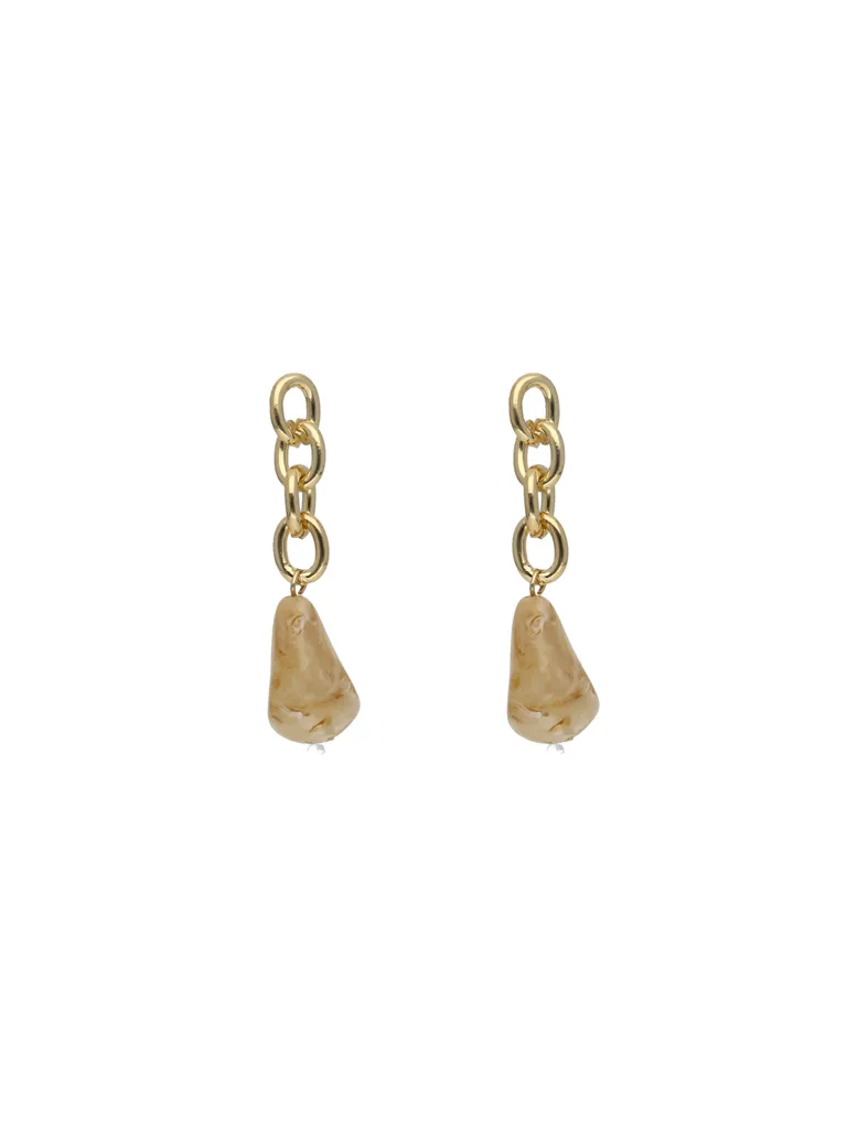 Western Dangler Earrings in Gold finish - CNB24757