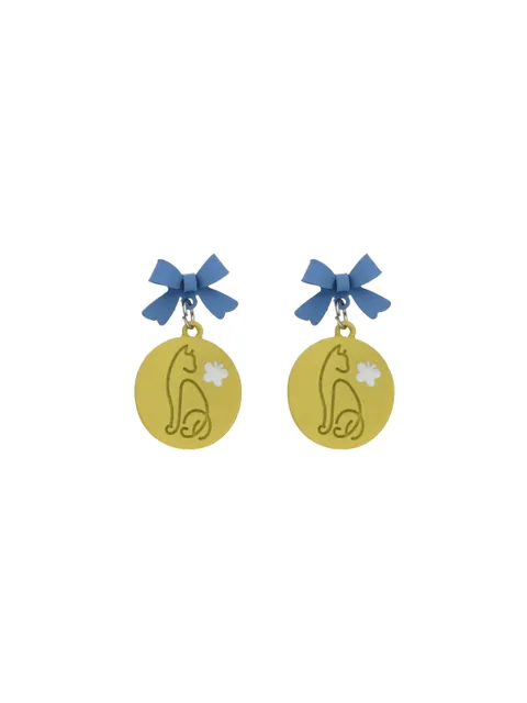 Western Dangler Earrings in Rhodium finish - CNB24758