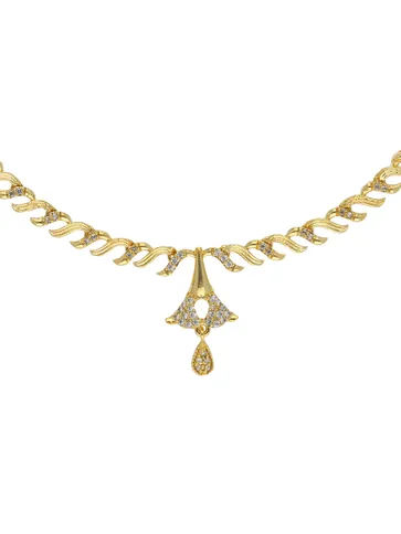 AD / CZ Necklace Set in Gold finish - RRM30108