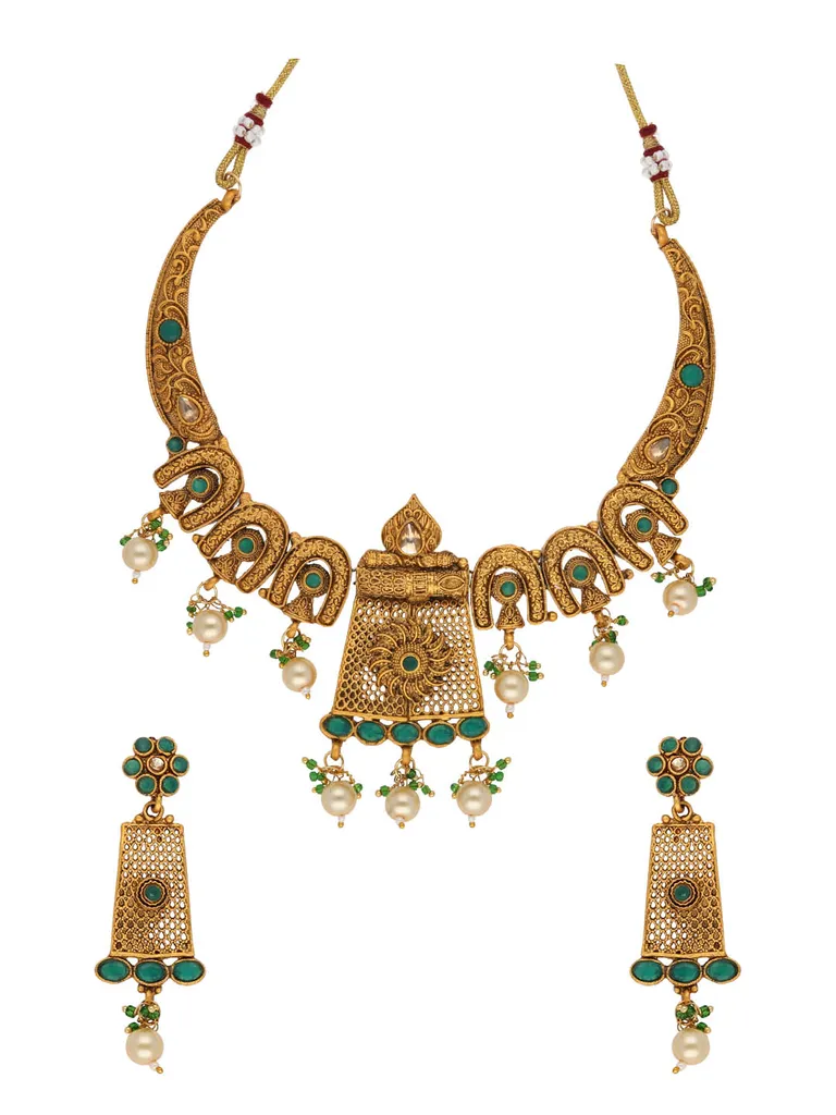 Antique Necklace Set in Rajwadi finish - CFP9010