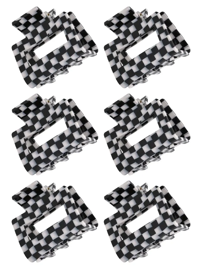 Printed Butterfly Clip in Black & White color - CNB25341