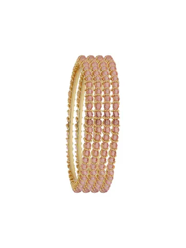 Crystal Bangles Set in Gold Finish - CNB3118