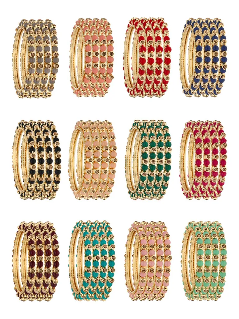 Crystal Bangles in assorted colors - pack of 12 - CNB3439
