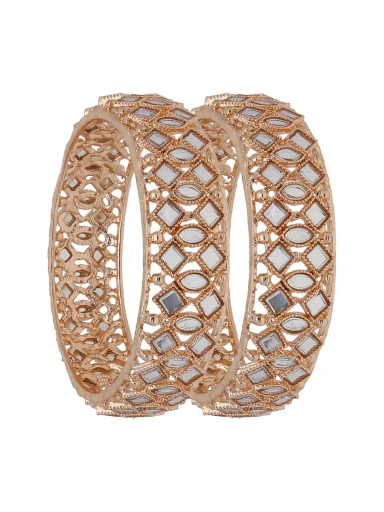Mirror Bangles in Rose Gold finish - JKC21081