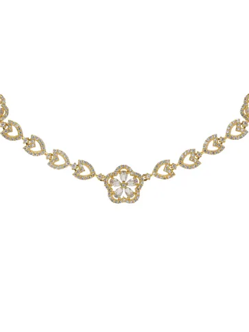 AD / CZ Necklace Set in Gold finish - RRM60146