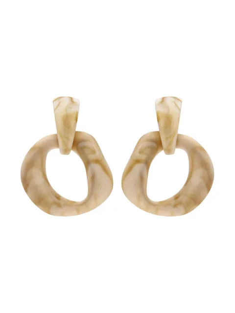 Western Dangler Earrings in Rhodium finish - CNB24901