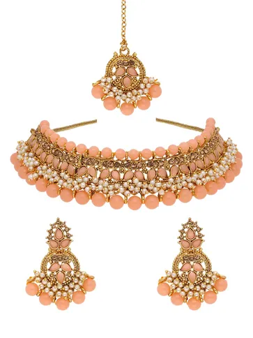 Traditional Necklace Set in Gold finish - AVM1106