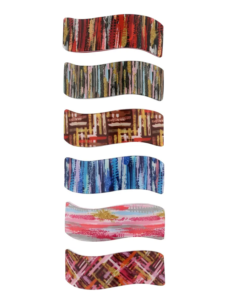 Printed Hair Clip in Assorted color - KINPM11C