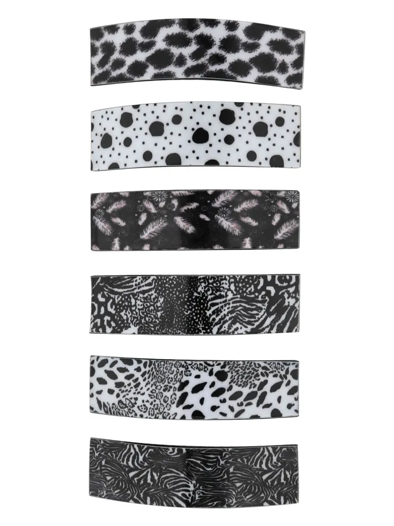 Printed Hair Clip in Black & White color - KIND1A