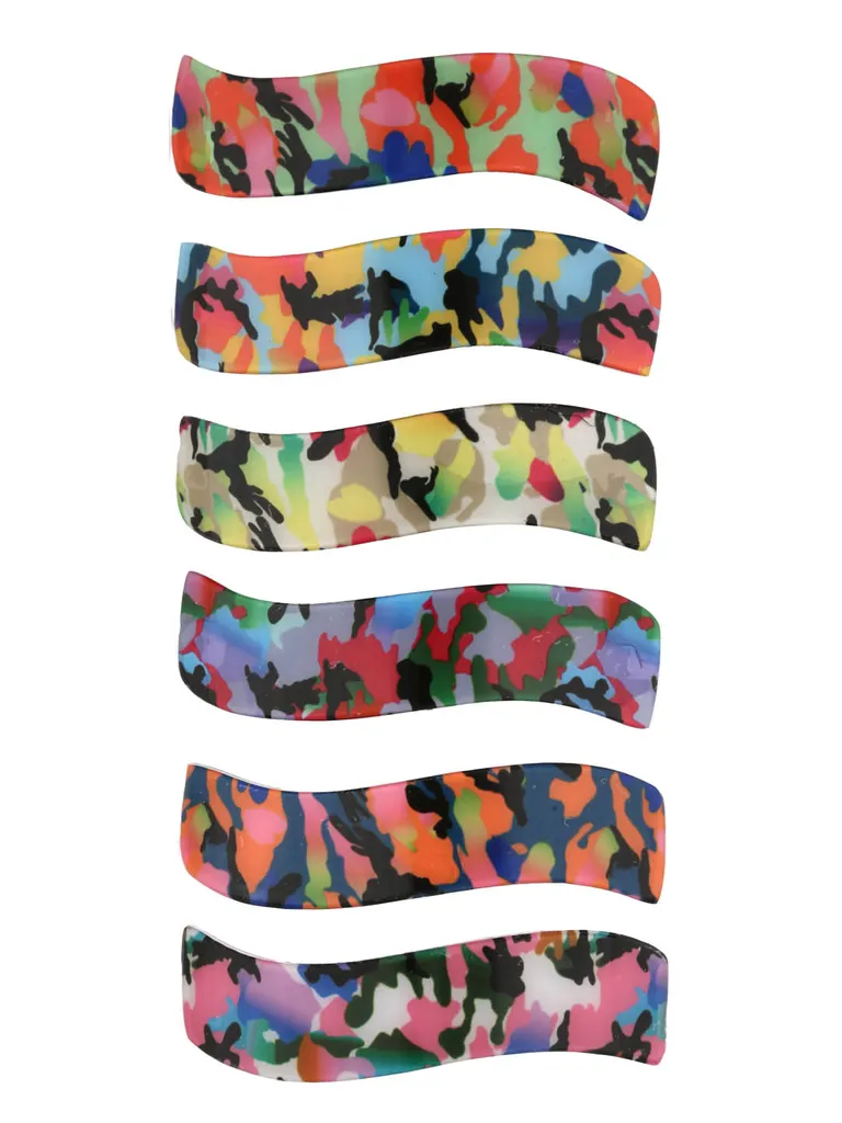Printed Hair Clip in Assorted color - KINP11C
