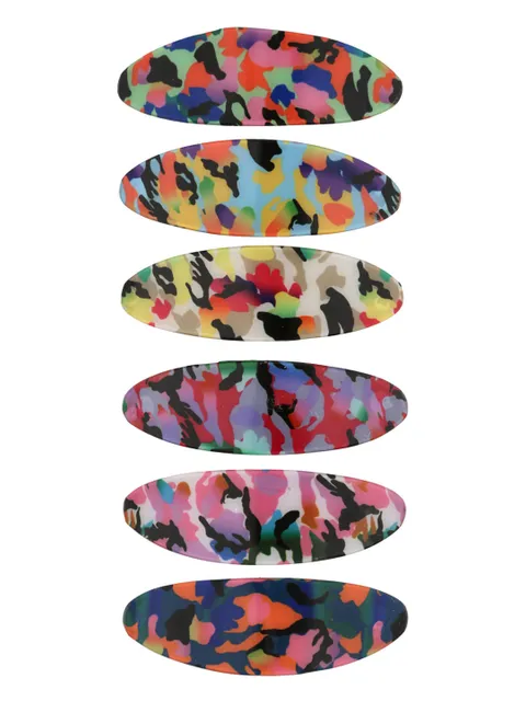 Printed Hair Clip in Assorted color - KINP11B